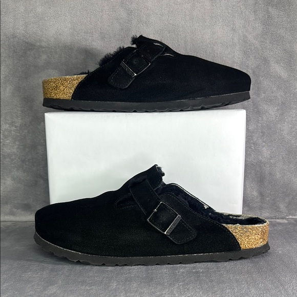 Birkenstock Other - 🔥🔥🔥 Birkenstock Boston Shearling Suede in Black UNISEX Size: W9/ M7🔥🔥🔥